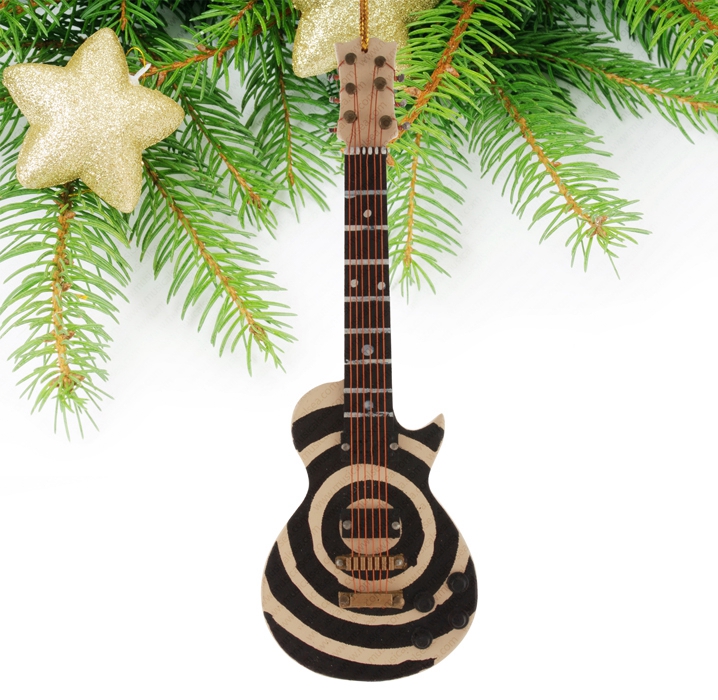 Miniature Black Ring Guitar-TEG4